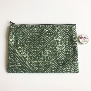 Handmade Zellige Moroccan Pouch - Green